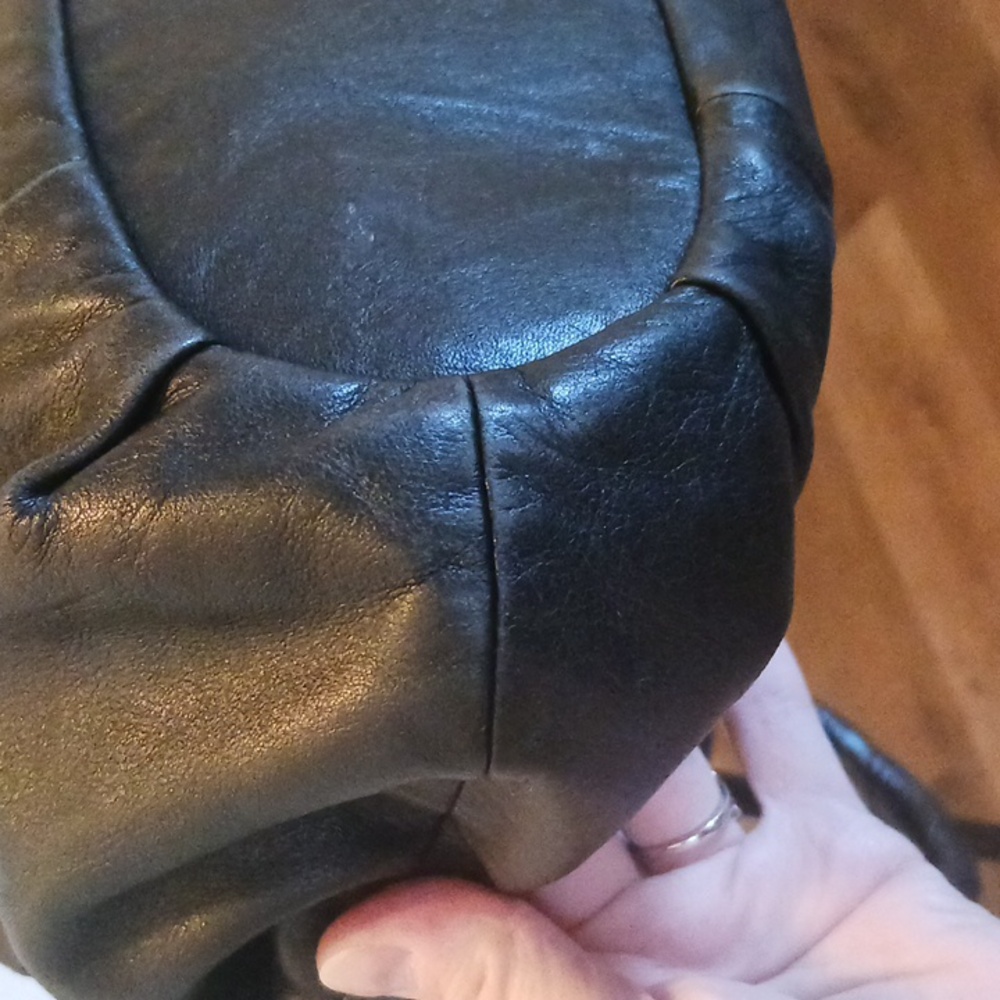 Coach Limited Edition Coach Sophia Black Leather Gunmetal Studs Bag MSRP $795 - Picture 8 of 16